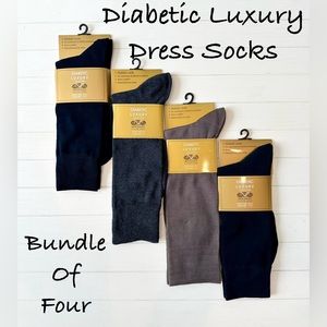 VANNUCCI Diabetic Luxury Collection Men’s Dress Socks Lot(4)